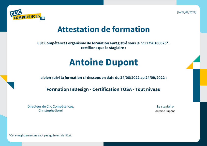 diplome formation indesign
