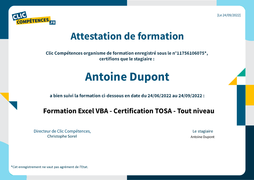 diplome formation ExcelVBA 1
