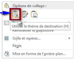 Utiliser le theme de destination