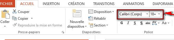 comment modifier la police des textes
