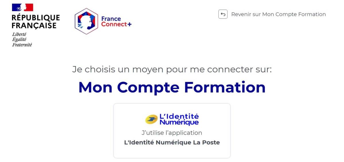 CPF Guide d inscription FranceConnect identité Numérique