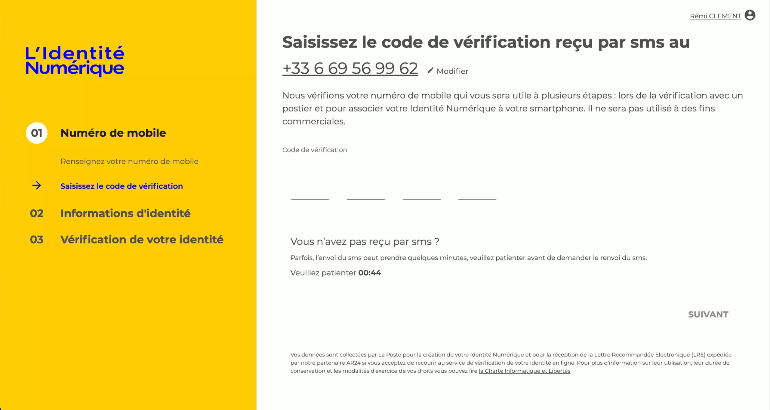 reception du code par sms 1 scaled