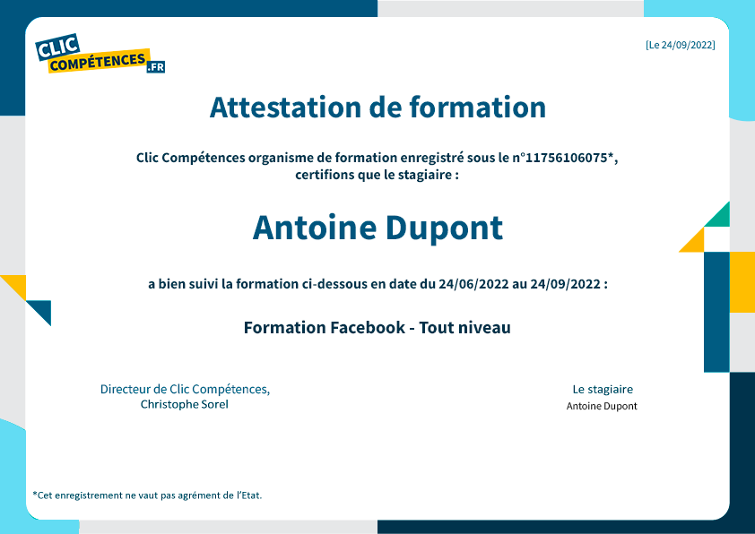 diplome formation facebook