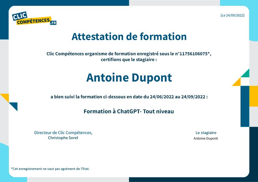 diplome formation chatGPT