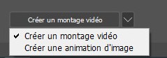 Choix entre monter des photos ou des videos